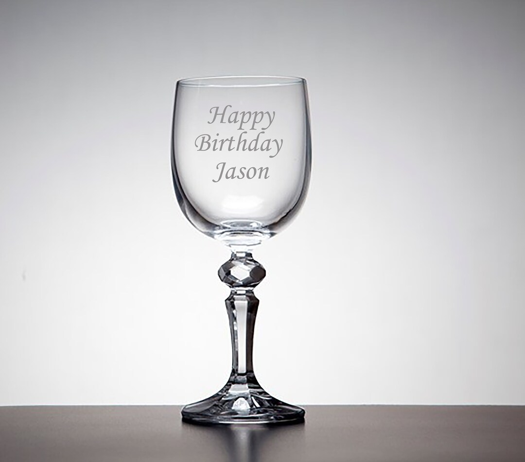 Engraved Port Glass Customise With Own Text Etsy UK