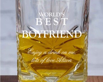 Personalised Cut Whisky Tumbler - World's Best