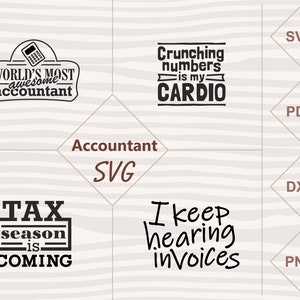 Bundle SVG comptable - Fichiers Cricut et Silhouette