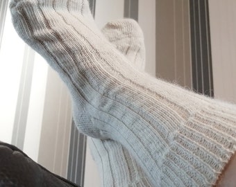 Alpaca Bed Socks, Wide Top, Made in England (Slight Seconds)