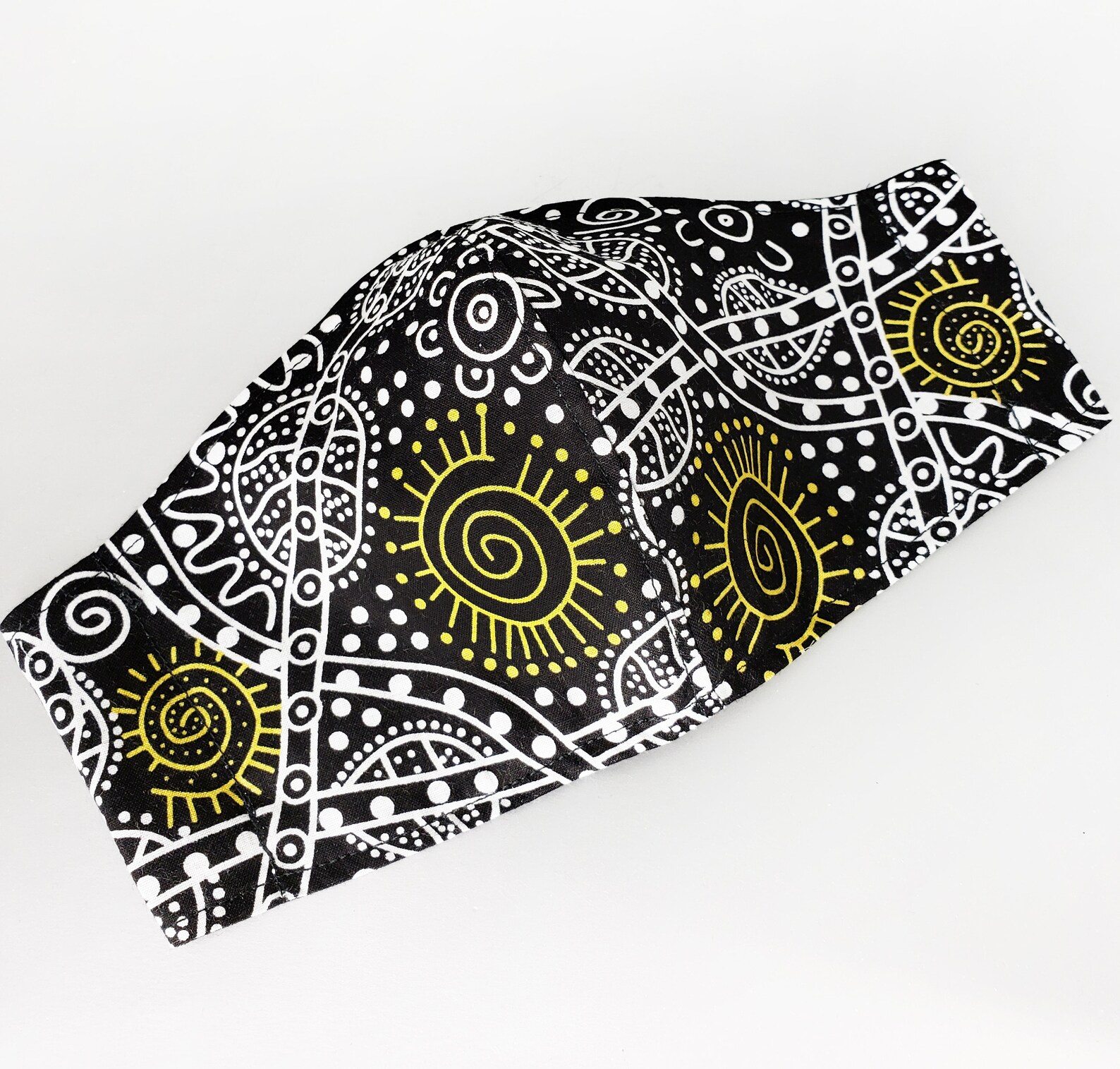 Face Mask Black And White Face Mask Adjustable Over The Head Etsy