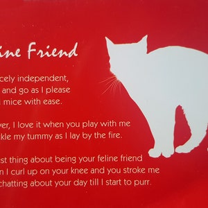 Feline Friend die perfekte poetische Postkarte für Katzenliebhaber überall