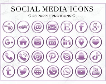 Purple Social Icons Etsy Purple Social Icons Etsy
