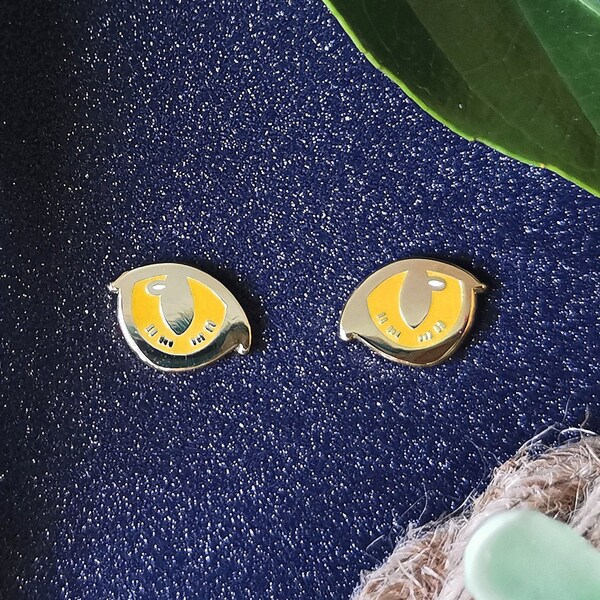 Cat's Eyes Yellow Glow in the Dark - 2 Hard Enamel Pins