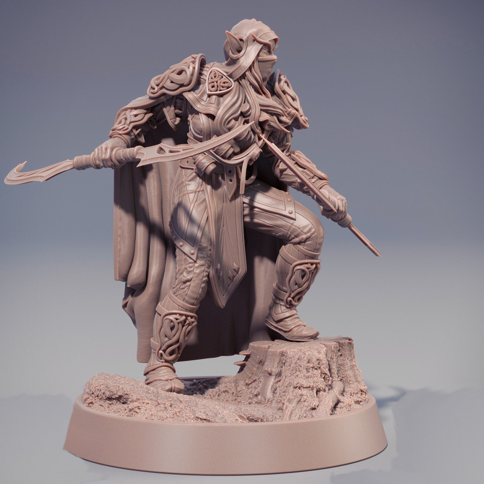 Female Elf Premium 3D Printed Fantasy Miniature 28mm 32mm | Etsy