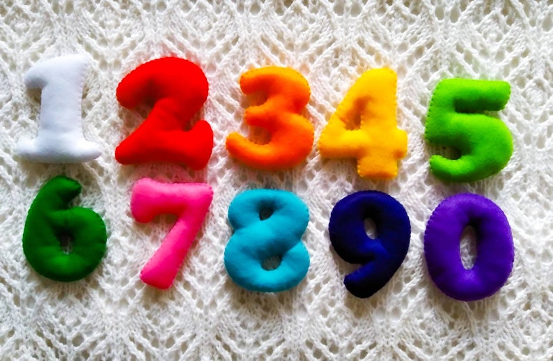 Colorful Felt Numbers 0-9: Montessori Math Toys - Etsy