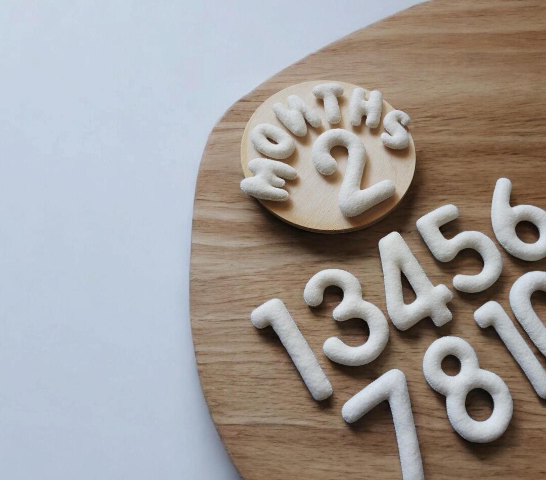 Baby Milestone Numbers Set, Baby Monthly and Weekly Milestone Numbers ...