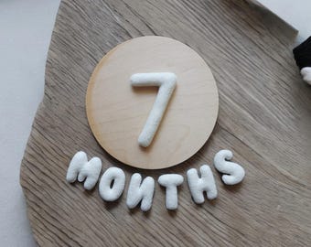 Baby milestone numbers set, Baby Monthly and Weekly Milestone Numbers Set,