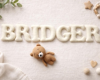 Felt Name Garland, Pastel Name Bunting, Personalized Baby Name Garland, Nursery Decoration, Newborn banner, Personalized Baby Name Sign