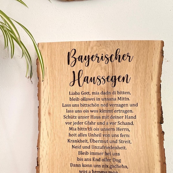 Bayerischer Haussegen mit Namen personalisiert Hochzeitsgeschenk Einweihung Verlobung Einzug personalisierte Geschenke