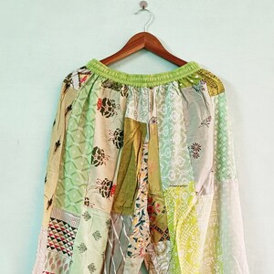 Pantaloni harem in rayon patchwork: stile boho, super comodi