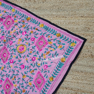 Pure Georgette Hand Phulkari Embroidered Dupatta Phulkari Dupatta Shawl Embroidered Multicolor Dupatta Traditional Designer Wedding Dupattas