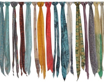 Lot von 10-100 Vintage reiner Seide Recycle Sari Schärpen Kopf wickeln Hals Krawatte Schal Seide Gürtel und Schärpen Soft Fabric-Crafting Verwenden Seide Schärpen