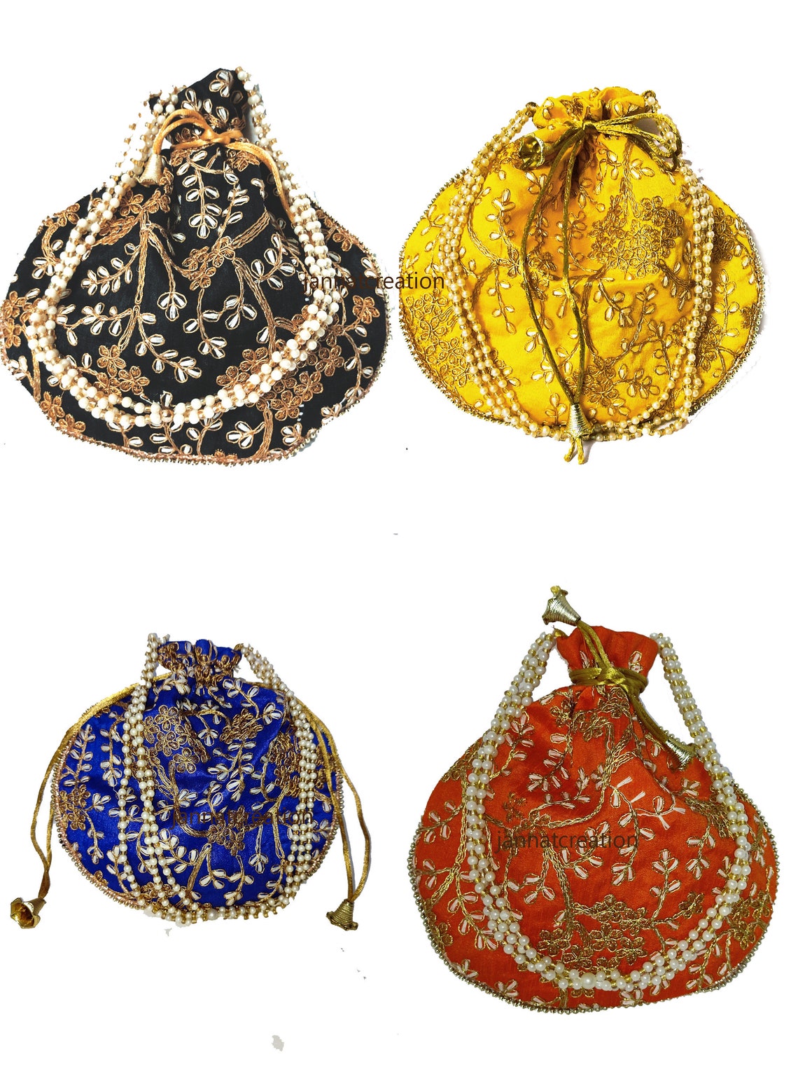 Traditional Indian Potli Bag Lot 5 To 100 Pc. Handmade Bag Etsy