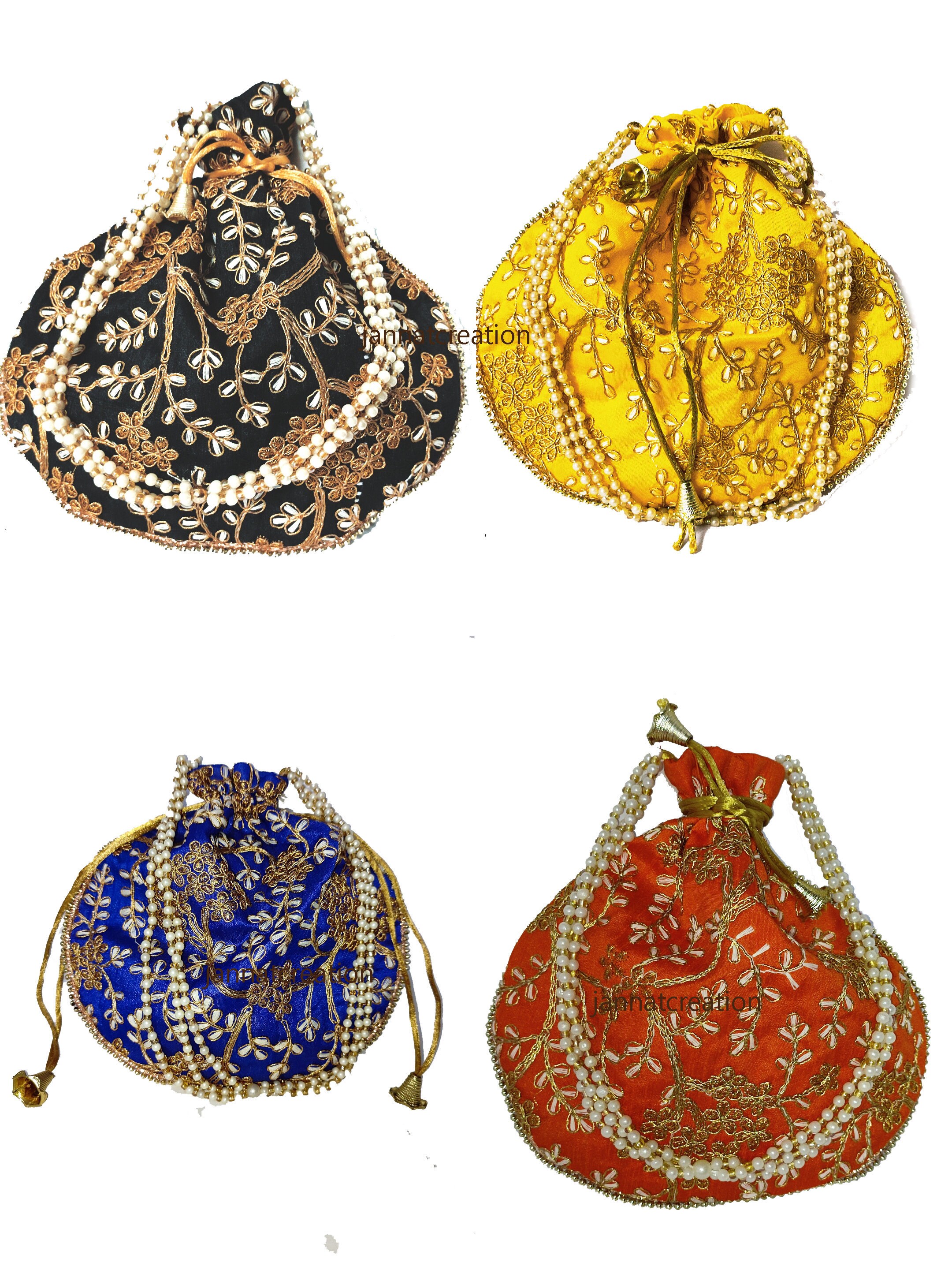Traditional Indian Potli Bag Lot 5 To 100 Pc. Handmade Bag Etsy