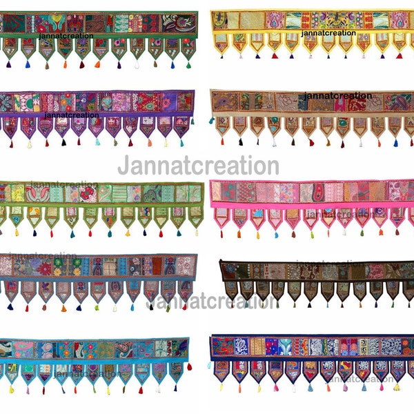 LARGE SELECTION- Vintage Patchwork Toran Decorative Gypsy Valances Patchwork Door Wall Hanging Toran Window Valances Patchwork Valance toran