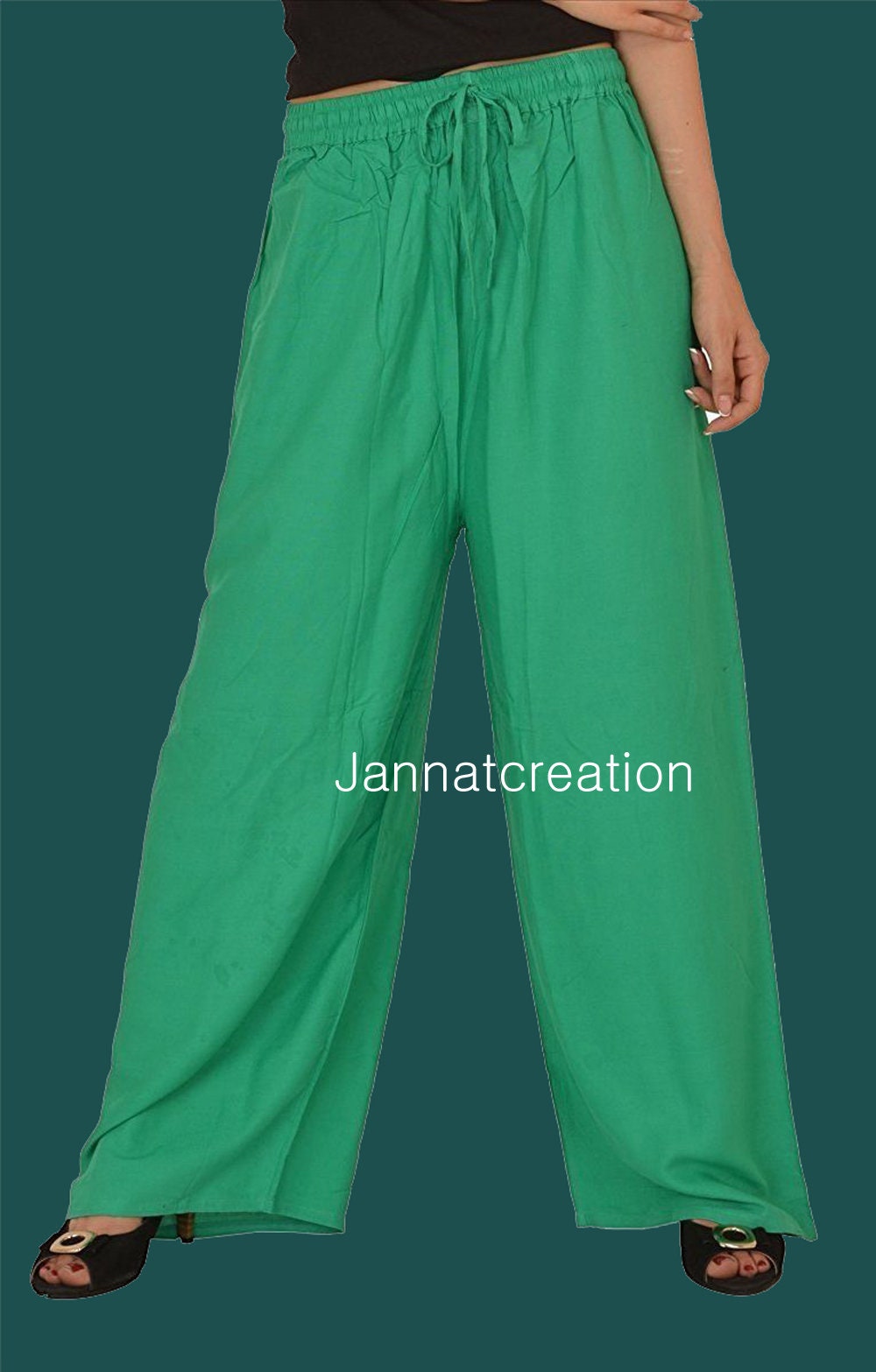 Free People Pieces Of Us Wide Leg Linen-blend Pant In Green | ModeSens