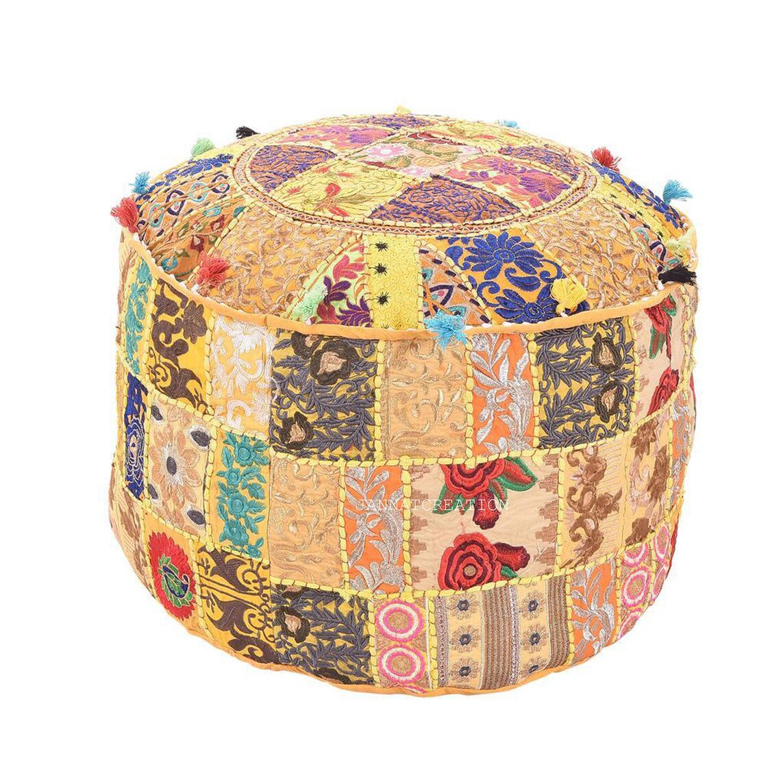 Vintage Patchwork Ottoman Pouf Hocker Pouf Bezug Osmanische | Etsy