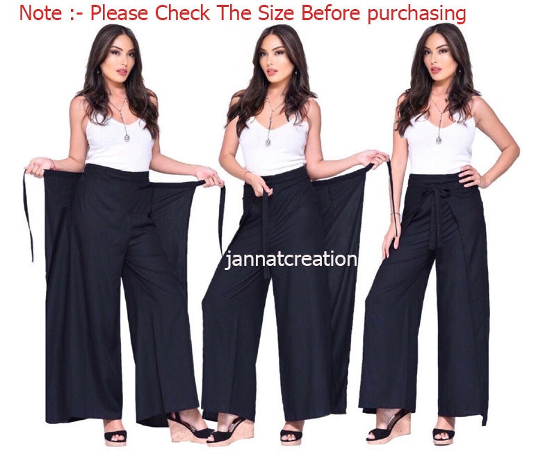 Tie Waist Wrap Pants -  Canada