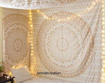 Cotton Mandala Wall Tapestry: Bohemian Decor, Wall Hanging