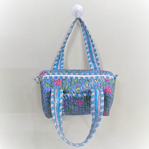 Floral Printed Tote Bags | Quilted Tote Bag | Printed Tote | Beach Bag | Large Quilted Bag | Quilted Large Shopper Bag Tote