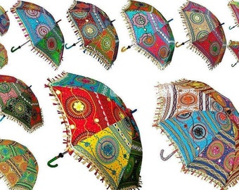 Wholesale Mix Color Lot 5 To 100 Pcs Indian Wedding Decoration Umbrella, Handmade Umbrella Decorations, Home Decor Parasols Cotton Umbrellas