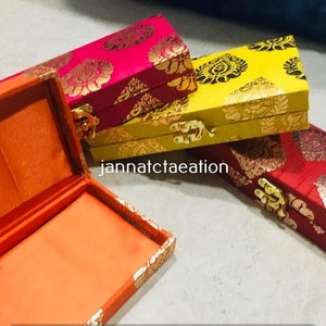 Assorted Color Lot Wedding Favor Box, Jewelry Box, Wedding Gift, Diwali Gift, Indian Handmade Box Gift, Indian Bridesmaid Box, Return Gift image 7