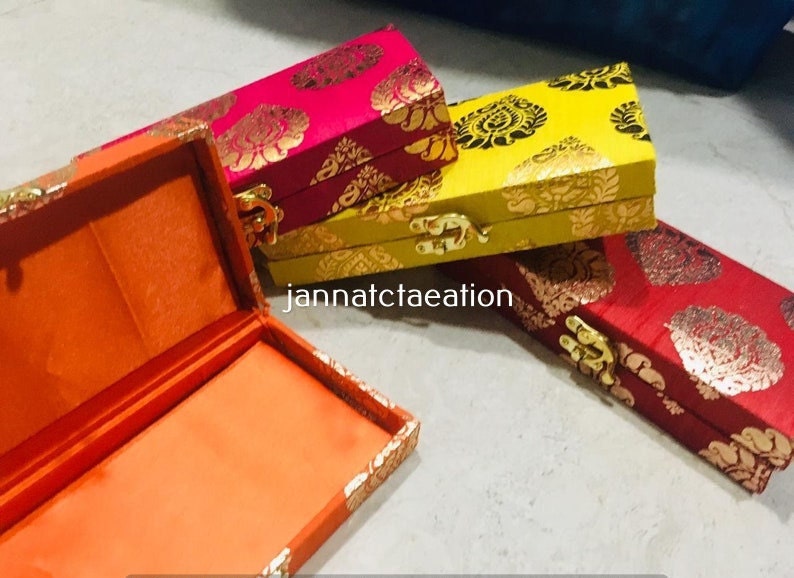 Assorted Color Lot Wedding Favor Box, Jewelry Box, Wedding Gift, Diwali Gift, Indian Handmade Box Gift, Indian Bridesmaid Box, Return Gift image 7