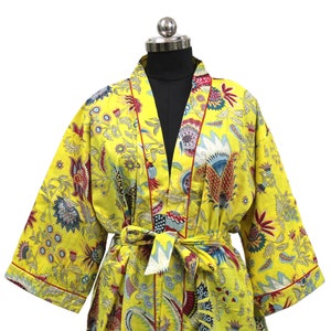 Long Cotton Kimono, Handmade Cover Up Bathrobes, Beach Wear Dress Gift For Her, Bridal Robe, Bridesmaids Bathrobe, Women Dressing Gown Robe