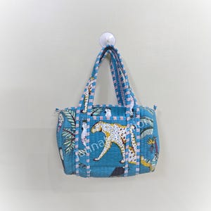 Floral Printed Tote Bags | Quilted Tote Bag | Printed Tote | Beach Bag | Large Quilted Bag | Quilted Large Shopper Bag Tote