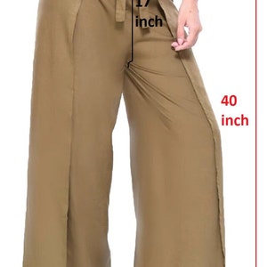 Wide Leg Wrap Pant, Open Leg Rayon Pant, Women’s Wrap Trousers, Split Pants, Boho Wide Leg Palazzo Pant, Solid Pants, Handmade Palazzo Pants