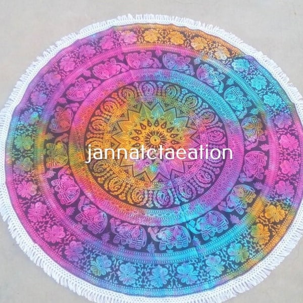 Black And Purple Tie Dye Thin Yoga Mat