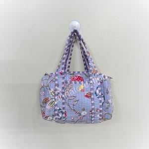 Floral Printed Tote Bags | Quilted Tote Bag | Printed Tote | Beach Bag | Large Quilted Bag | Quilted Large Shopper Bag Tote