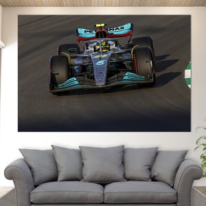 Lewis Hamilton Canvas Print, Formula 1 Wall Art, Mercedes Canvas Art, Mercedes F1 Wall Art, Hamilton Fan Gift