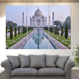 Taj Mahal Canvas Wall Art, Taj Mahal Canvas Print, India Wall Art