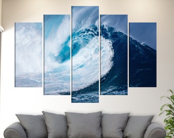 Ocean Wave Canvas Print, Ocean Wall Art, Ocean Canvas Print, Sea Wave Photo