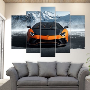 Lamborghini Aventador Canvas Print, Sport Cars Wall Art, Lamborghini Print, Lamborghini Fan Gift, Lamborghini Wall Art