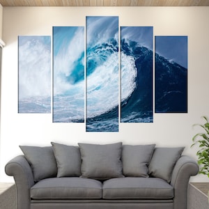 Ocean Wave Canvas Print, Ocean Wall Art, Ocean Canvas Print, Sea Wave Photo
