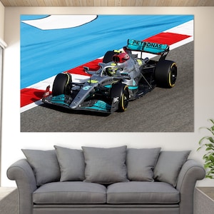 Lewis Hamilton Canvas Print, Formula 1 Wall Art, Hamilton Canvas Art, Mercedes F1 Wall Art, Hamilton Fan Gift