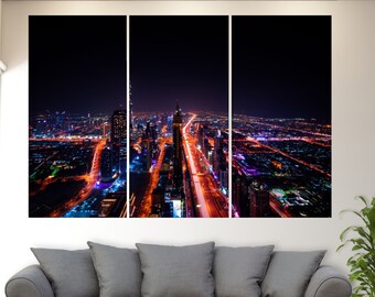 Dubai Canvas Print, Dubai Skyline, Dubai Wall Art, Dubai Photo, UAE Canvas Print