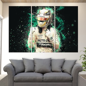Lewis Hamilton Canvas Print, Formula 1 Wall Art, Mercedes Canvas Art, Formula 1 Canvas Print, Mercedes Wall Art, Hamilton Fan Gift