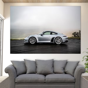 Impression sur toile Porsche 911 GT3, art mural Porsche, art mural voitures de sport, impression Porsche, cadeau fan Porsche, photo Porsche 911