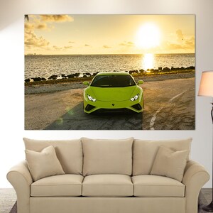 Lamborghini Huracán Evo Canvas Print, Sport Cars Wall Art, Lamborghini Print, Lamborghini Fan Gift, Lamborghini Wall Art