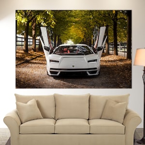 Lamborghini Countach Canvas Print, Sport Cars Wall Art, Lamborghini Print, Lamborghini Fan Gift, Lamborghini Wall Art