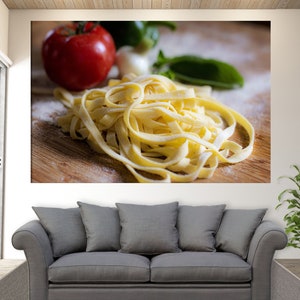 Pasta Wall Art, Pasta Canvas Print, Pizzeria Wall Decor, Italian Restaurant Decor, Italian Cook Gift