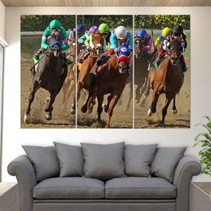 Horse Racing Wall Art, Kentucky Derby Canvas Print, Horse Racing Canvas Print, Horse Racing Fan Gift