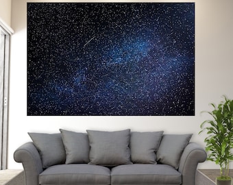 Night Sky with Stars Canvas Art, Galaxy Canvas Print, Milky Way, Universe Canvas Print