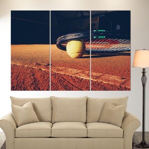 Impression sur toile tennis, art mural tennis, cadeau fan de tennis, décoration murale tennis