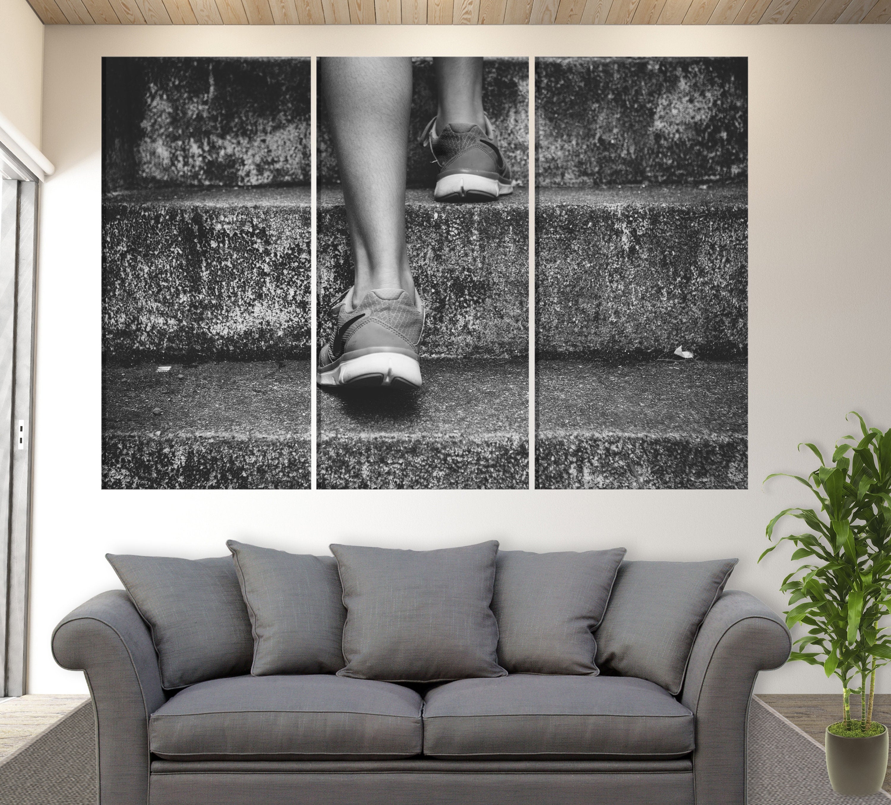 Running Wall Art Running Canvas Print Fitness Wall Art Etsy UK