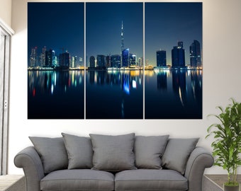 Dubai Skyline, Dubai Canvas Wall Art, Dubai Photo, UAE Canvas Print